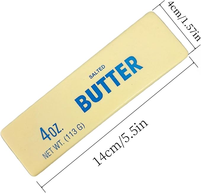Soft Slow Rebound Butter Stick Squeezing Toy Realistic Butter Sticks Decompression Fidget Toys