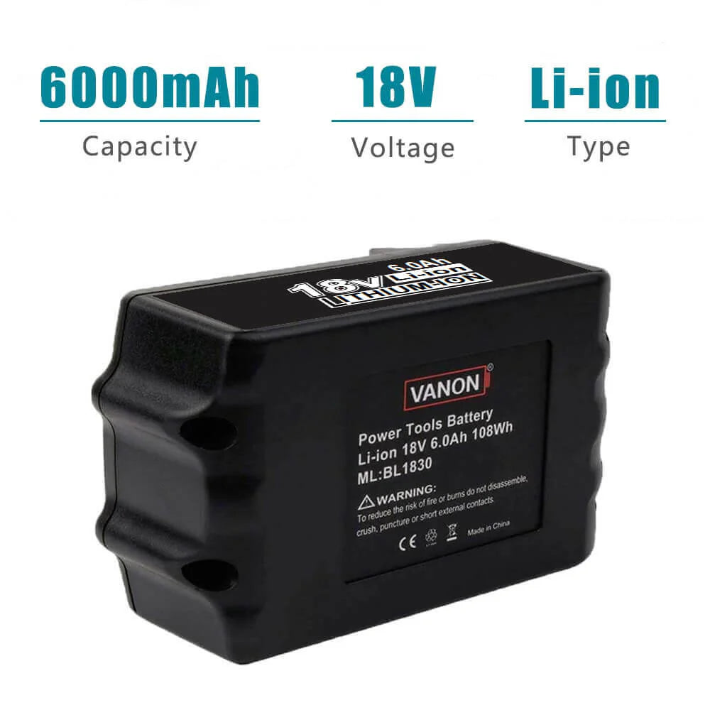 18V Makita Battery Replacement | BL1830 BL1840 6000mAh Li-ion Battery