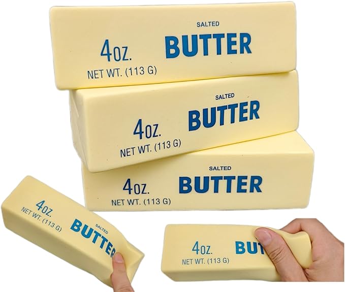 Soft Slow Rebound Butter Stick Squeezing Toy Realistic Butter Sticks Decompression Fidget Toys
