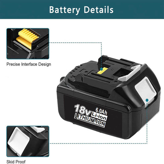 18V Makita Battery Replacement | BL1830 BL1840 6000mAh Li-ion Battery