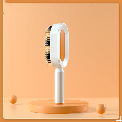 Self Cleaning Hair Brush For Women One-key Cleaning Hair Loss Airbag Massage Scalp Comb Anti-Static Hairbrush