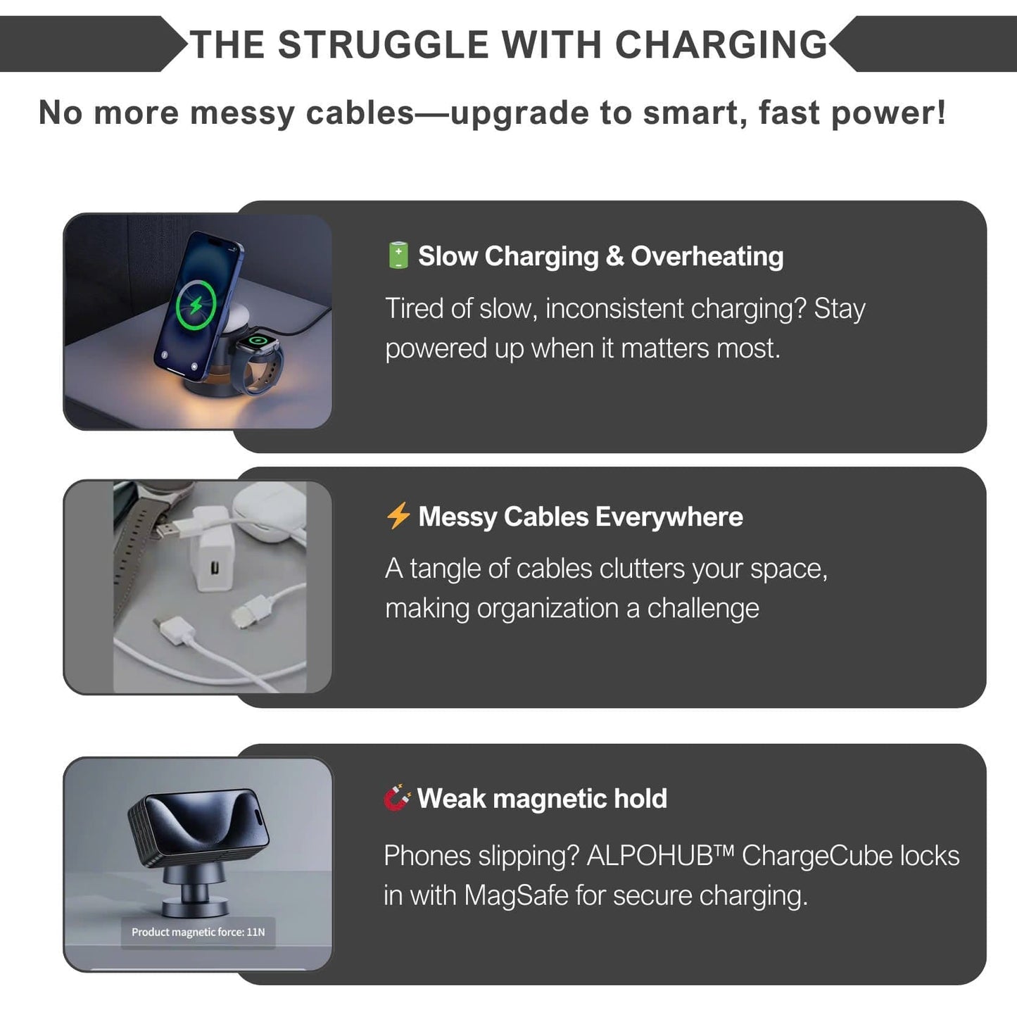 Magnetic 3 in 1 Wireless Charger
